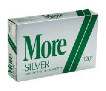 МОРЕ СИЛЬВЕР МЕНТОЛ 120 ММ (США) - MORE SILVER MENTHOL 120'S (USA)